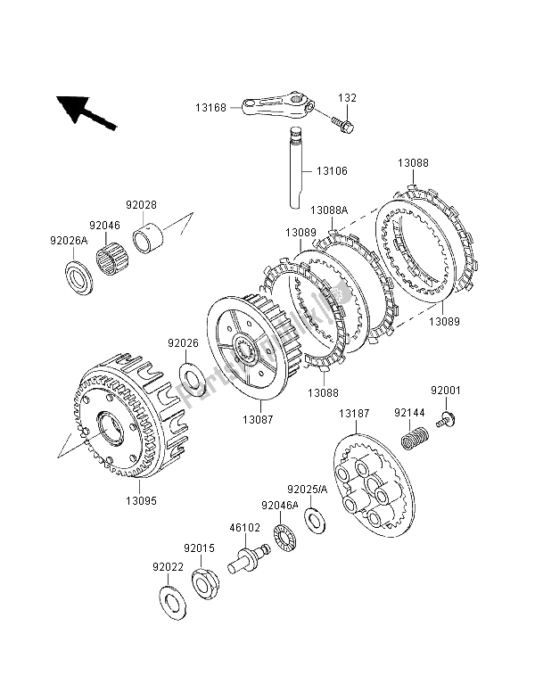 Toutes les pièces pour le Embrayage du Kawasaki Zephyr 750 1995