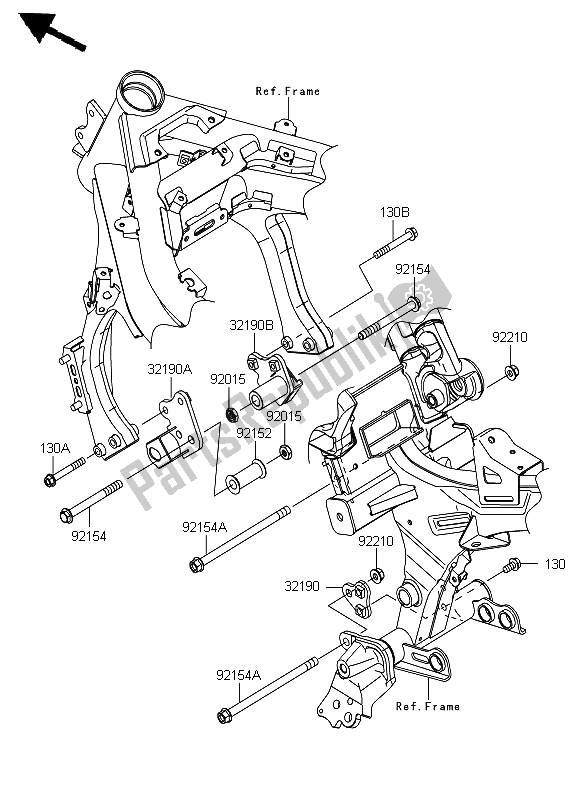 Tutte le parti per il Supporto Del Motore del Kawasaki ER 6F ABS 650 2012