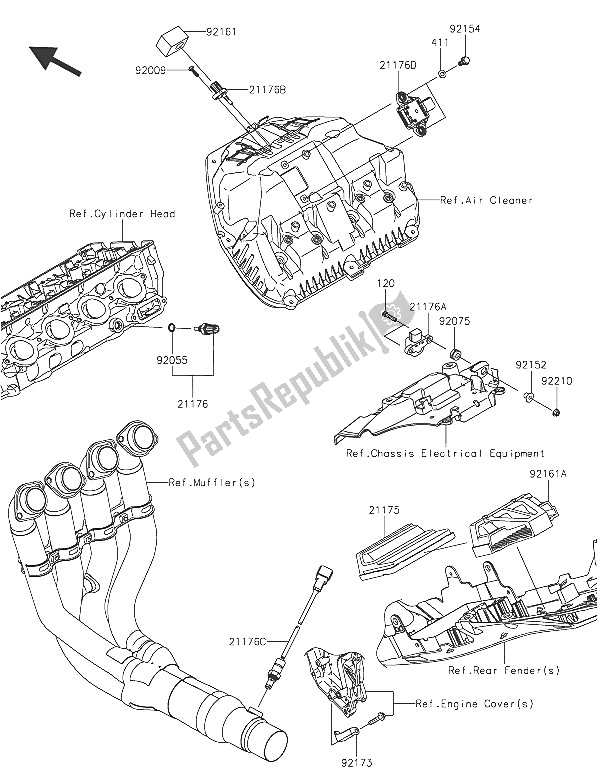 Tutte le parti per il Iniezione Di Carburante del Kawasaki Ninja ZX 10R ABS 1000 2016