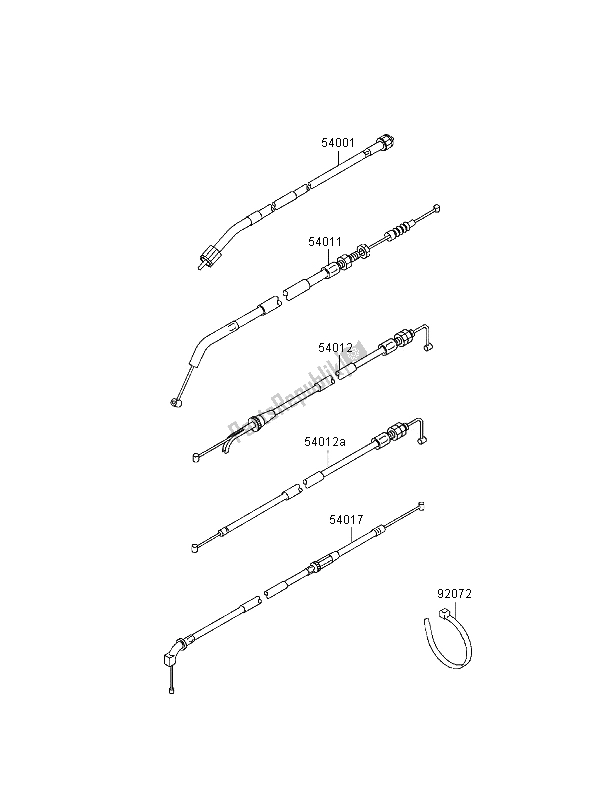 All parts for the Cables of the Kawasaki GPZ 500S 2000