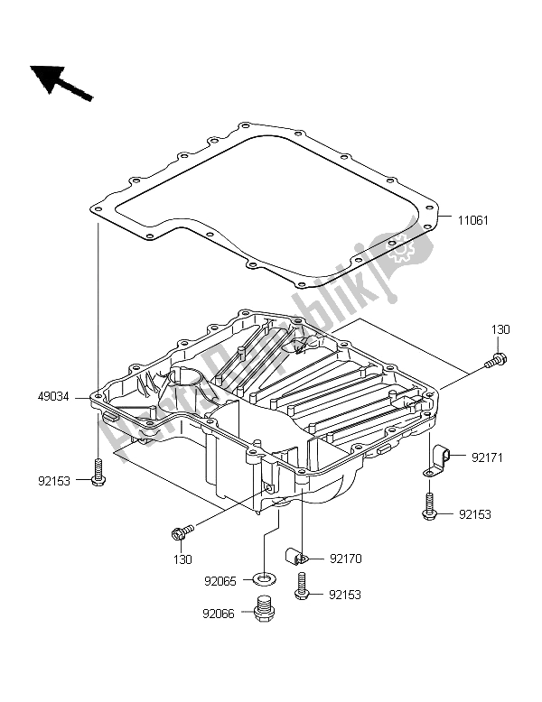 Todas las partes para Colector De Aceite de Kawasaki Z 750R ABS 2011