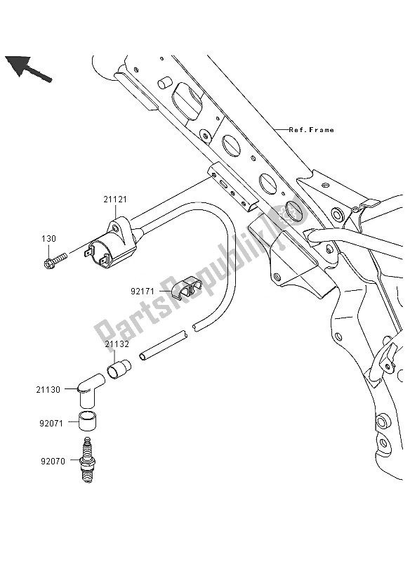 Wszystkie części do Sytem Zap? Onu Kawasaki KLX 110 2005