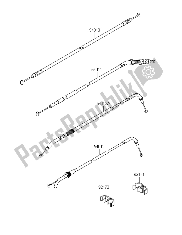 Tutte le parti per il Cavi del Kawasaki Z 800 ADS 2013