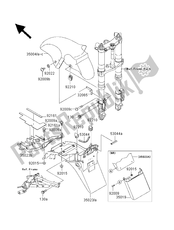 Todas las partes para Defensas de Kawasaki Ninja ZX 12R 1200 2000