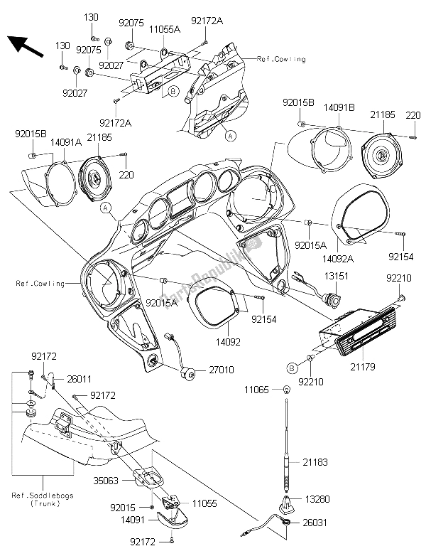 Todas las partes para Otro de Kawasaki Vulcan 1700 Voyager ABS 2015