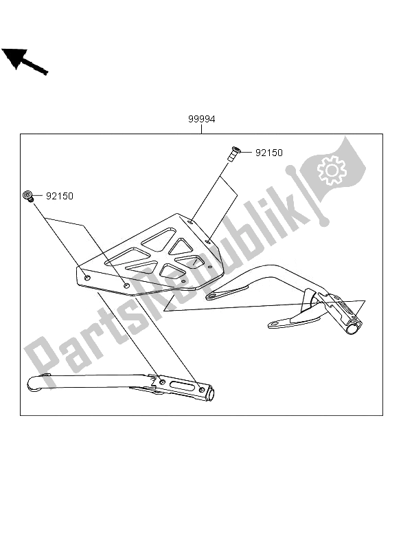 Todas las partes para Accesorio (soporte Superior) de Kawasaki Versys 650 2011