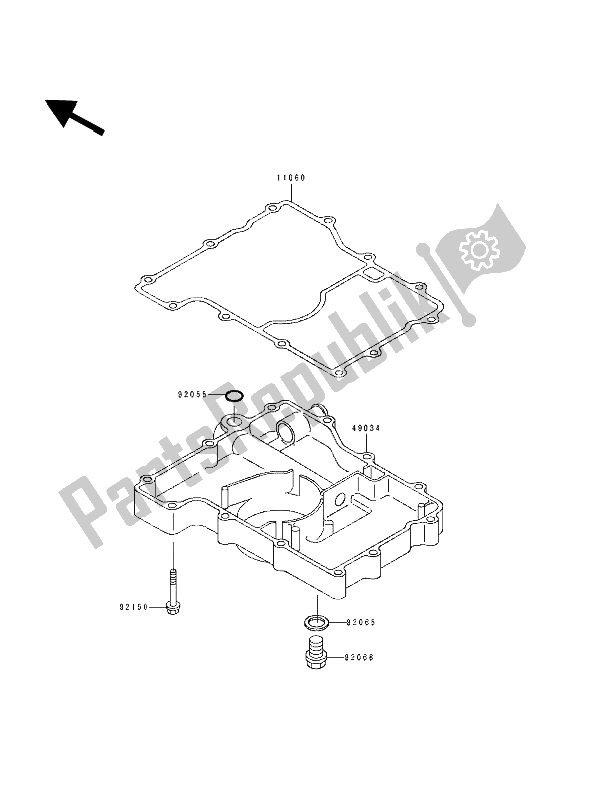 Tutte le parti per il Coperchio Sfiato E Coppa Dell'olio del Kawasaki ZXR 750 1994