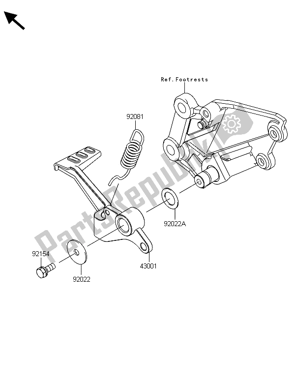 Toutes les pièces pour le Pédale De Frein du Kawasaki Ninja 300 2013