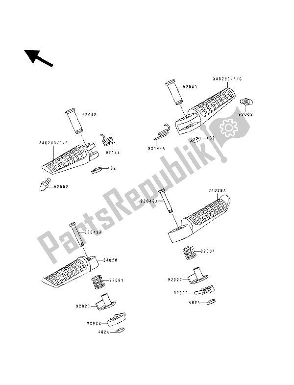 Tutte le parti per il Passo del Kawasaki ZZ R 600 1991