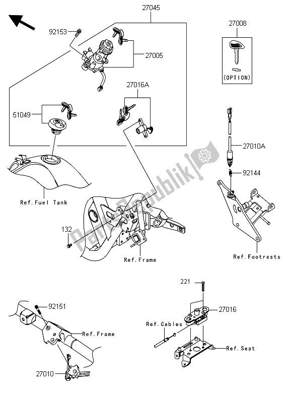 Tutte le parti per il Interruttore Di Accensione del Kawasaki VN 1700 Classic 2009