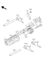 tambour de changement de vitesse et fourchette de changement de vitesse