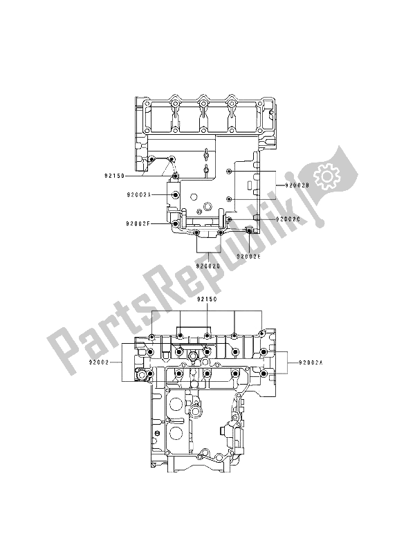 Toutes les pièces pour le Modèle De Boulon De Carter du Kawasaki ZXR 400 1991