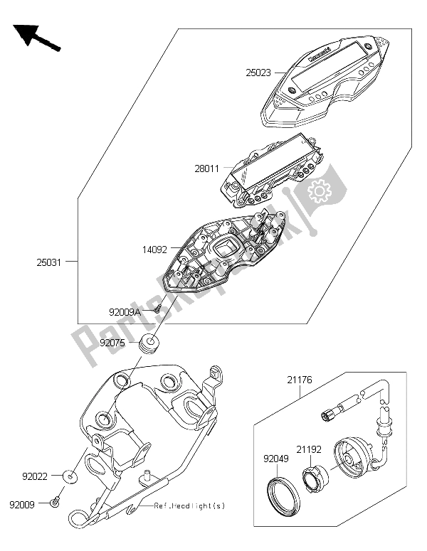 Tutte le parti per il Meter (s) del Kawasaki KLX 125 2015