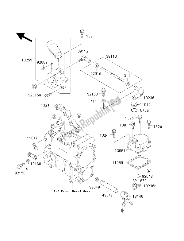 Toutes les pièces pour le Contrôle du Kawasaki KLF 300 4X4 2002