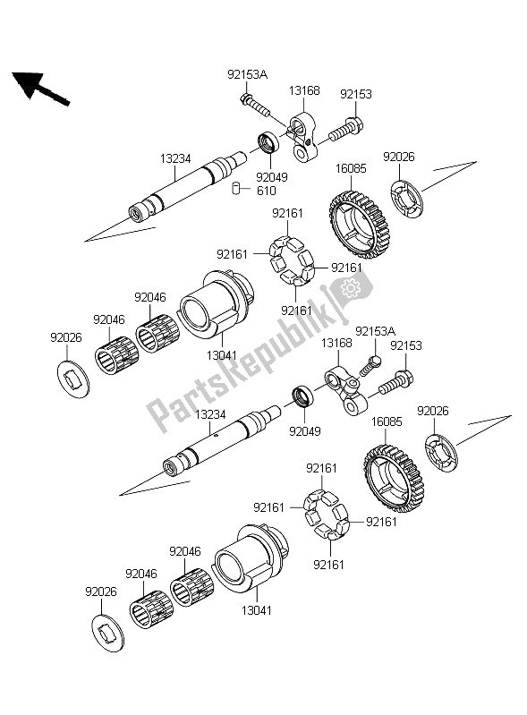 Wszystkie części do Stabilizator Kawasaki 1400 GTR 2008