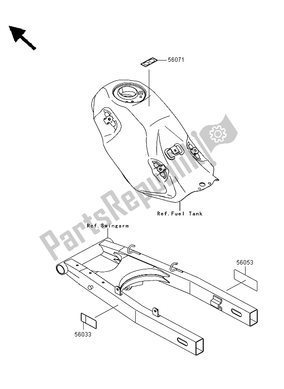 All parts for the Labels of the Kawasaki D Tracker 125 2013