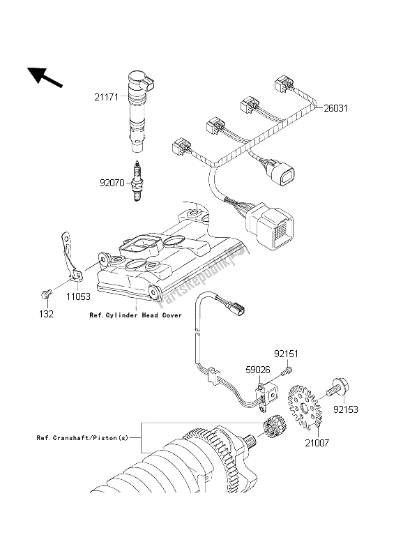 Tutte le parti per il Sistema Di Accensione del Kawasaki Ninja ZX 10 RR 1000 2004