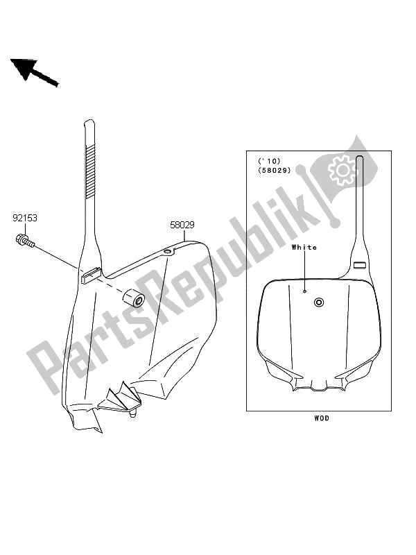 All parts for the Accessory of the Kawasaki KX 85 SW LW 2010