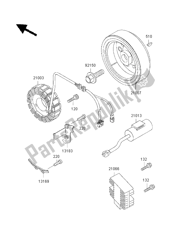 Wszystkie części do Generator Kawasaki KLX 650R 1996