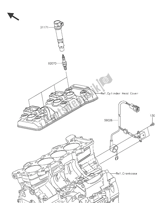 All parts for the Ignition System of the Kawasaki Ninja ZX 6R 600 2016