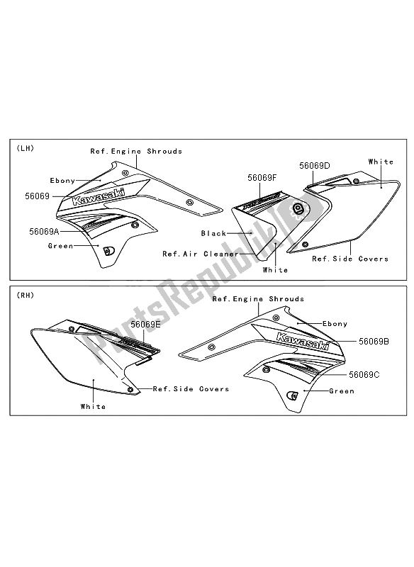 All parts for the Decals of the Kawasaki KLX 450R 2011