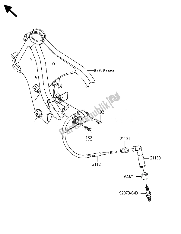 All parts for the Ignition System of the Kawasaki KLX 250 2014