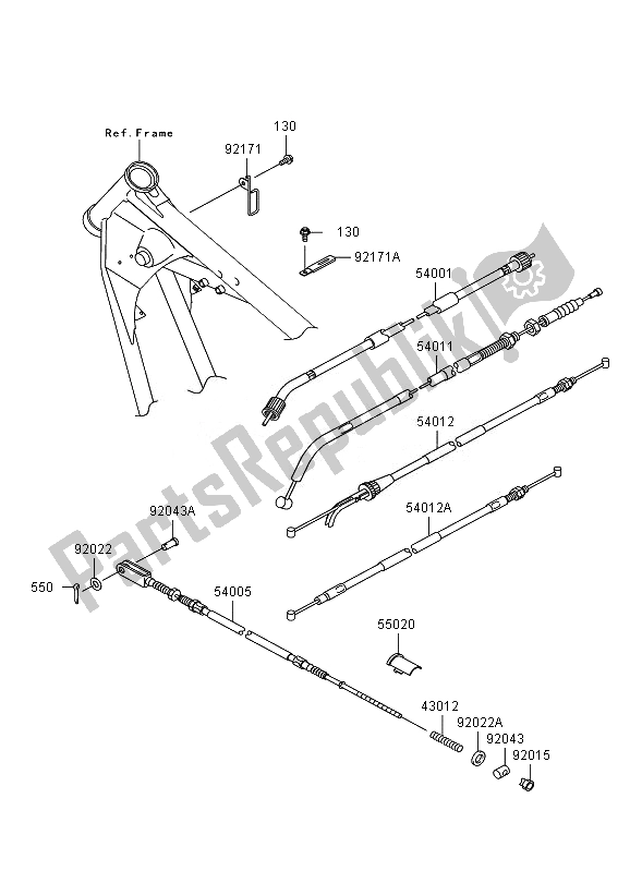Todas las partes para Cables de Kawasaki Eliminator 125 2007