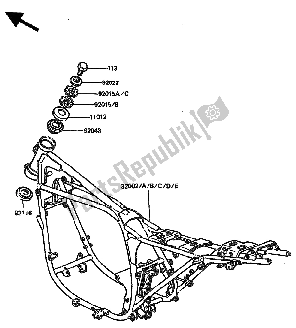 Todas as partes de Quadro, Armação do Kawasaki GPZ 1100 1985