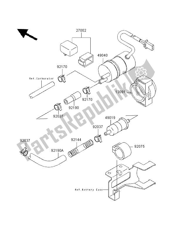 Wszystkie części do Pompa Paliwowa Kawasaki ZZR 1100 1995