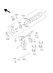 tambour de changement de vitesse et fourchette de changement de vitesse