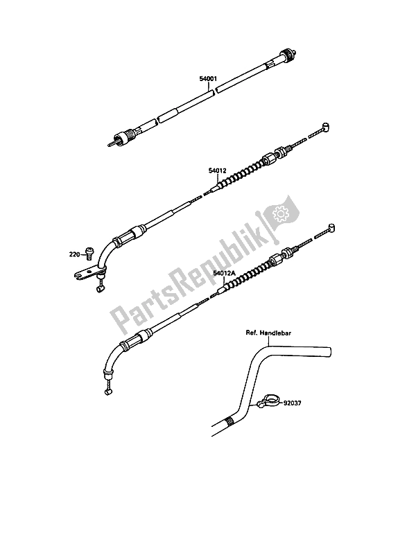 Tutte le parti per il Cavo del Kawasaki VN 15 1500 1991