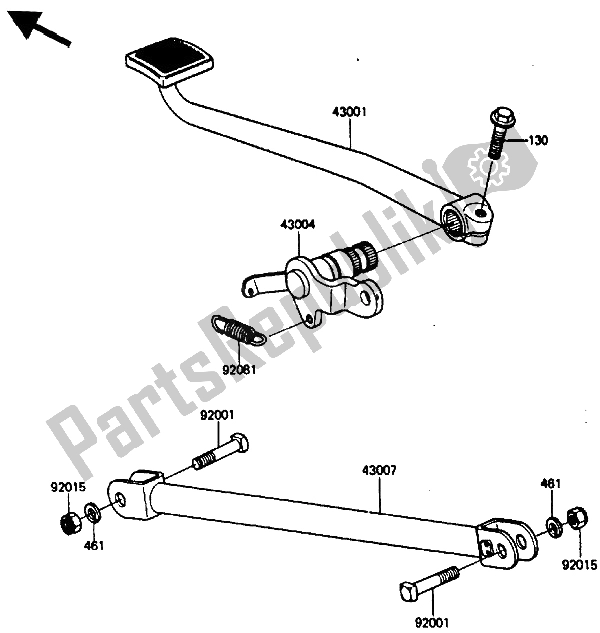 Todas las partes para Pedal De Freno de Kawasaki ZX 750 1985