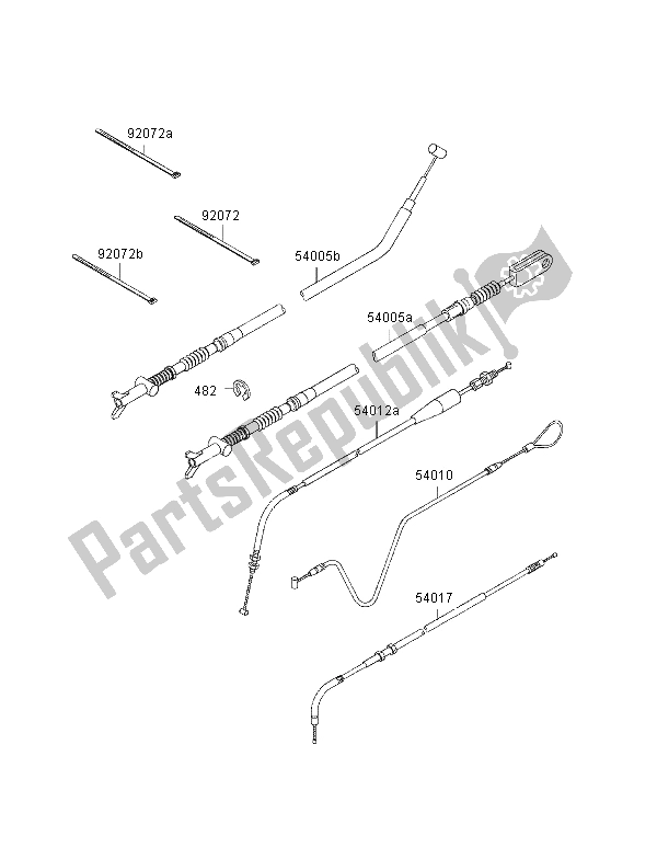 Todas las partes para Cables de Kawasaki KVF 400 4X4 2002