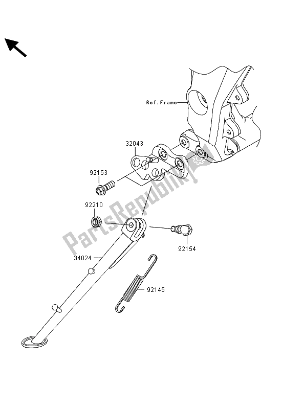 All parts for the Stand(s) of the Kawasaki Z 1000 SX 2013