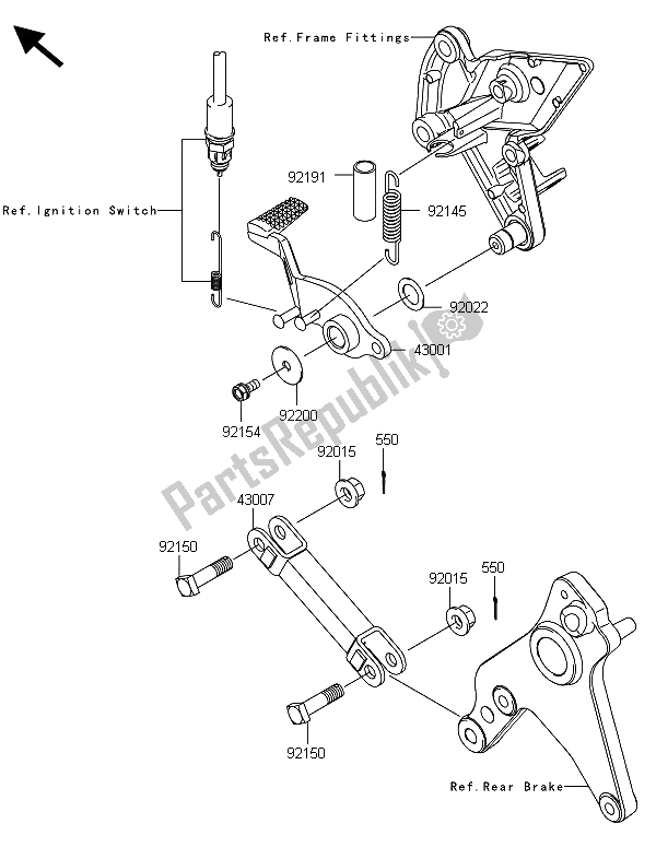 Todas las partes para Pedal De Freno de Kawasaki Z 1000 2013