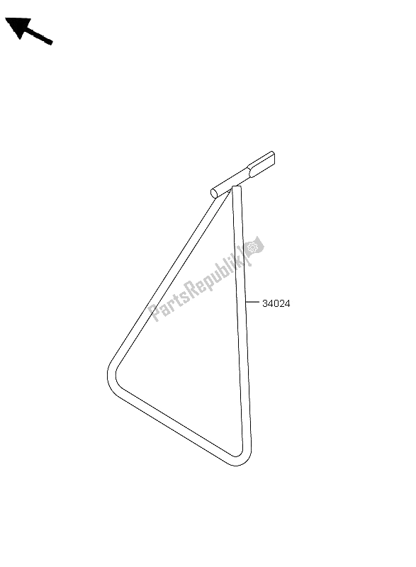 All parts for the Stand of the Kawasaki KX 450F 2011