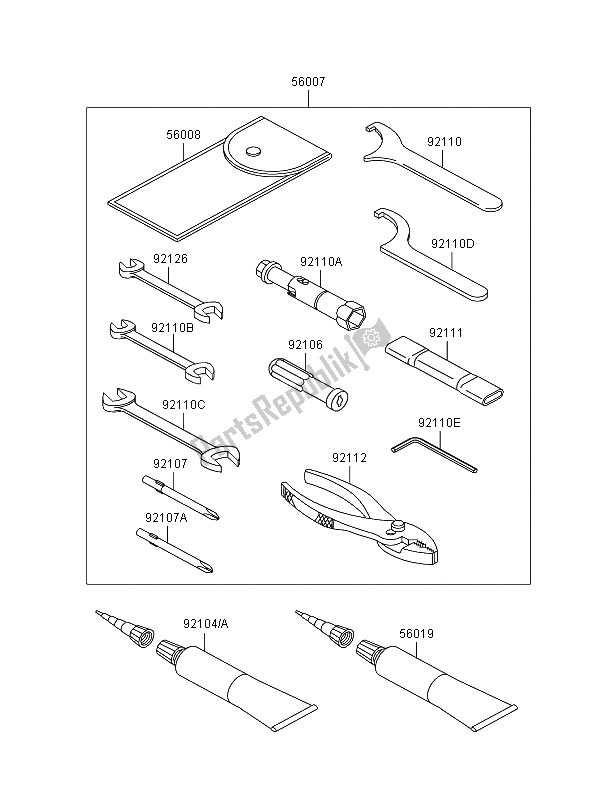 All parts for the Owners Tools of the Kawasaki VN 900 Classic 2006