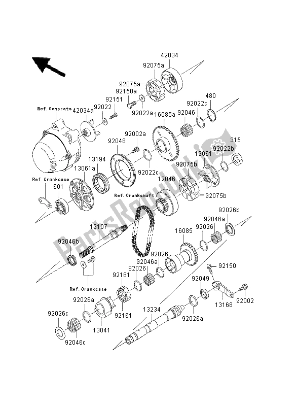 All parts for the Balancer of the Kawasaki ZRX 1200S 2003