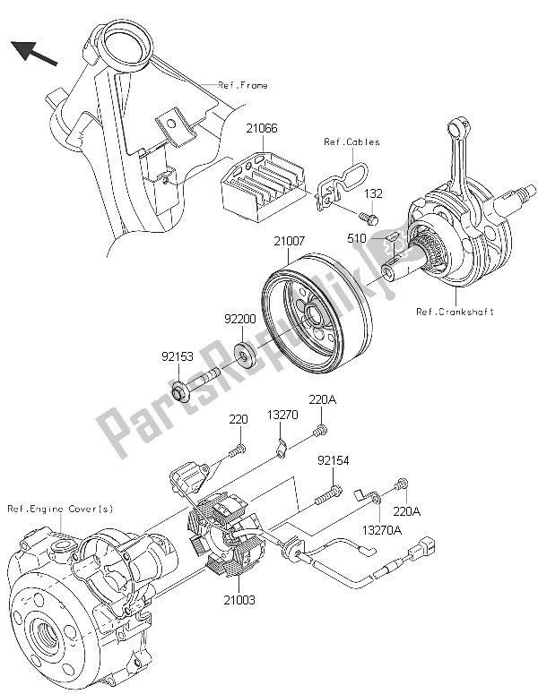 Todas las partes para Generador de Kawasaki D Tracker 150 2016