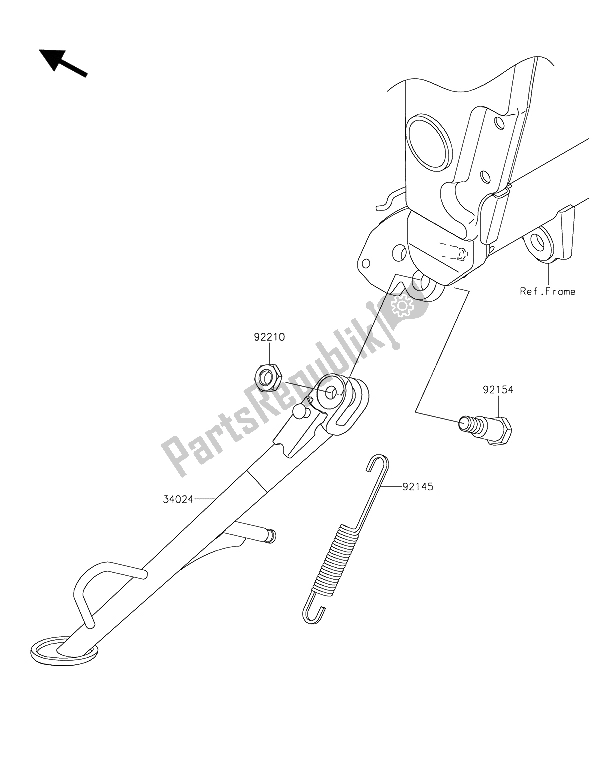 Todas las partes para Stand (s) de Kawasaki Z 300 2015