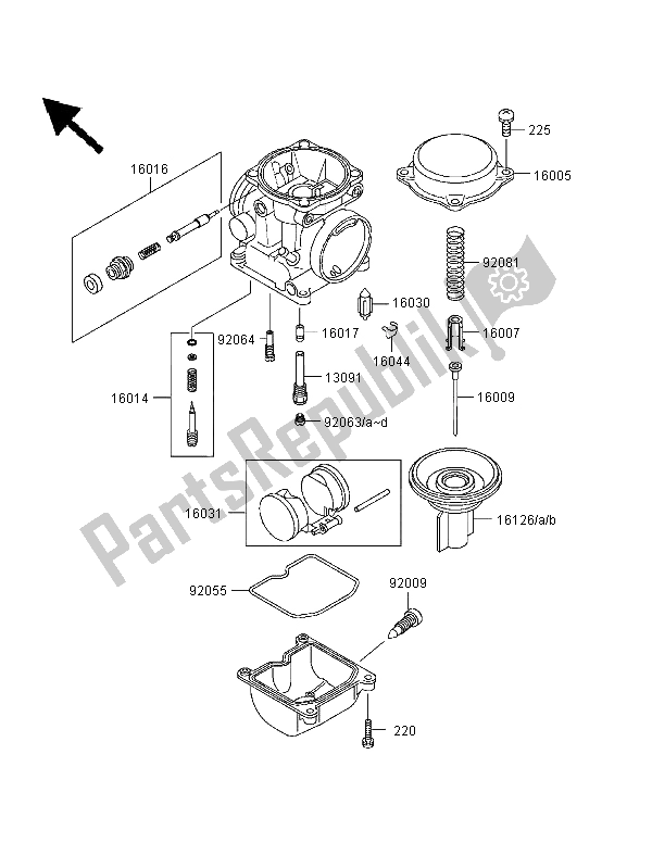 Todas as partes de Partes Do Carburador do Kawasaki GPZ 500S 1999