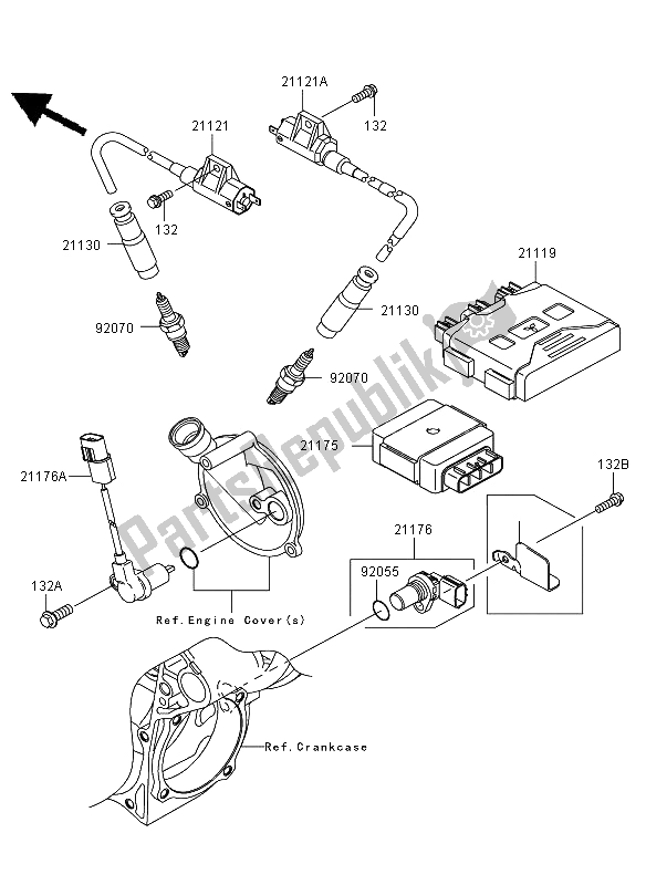 All parts for the Ignition System of the Kawasaki KVF 650 4X4 2006