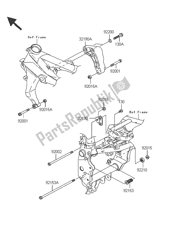 Toutes les pièces pour le Montage Moteur du Kawasaki Z 1000 2005