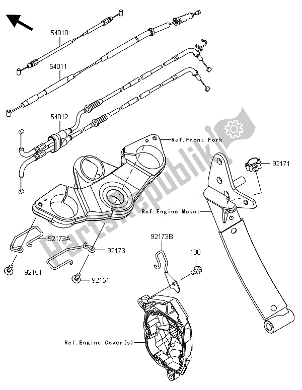 Todas las partes para Cables de Kawasaki ZX 1000 SX 2014
