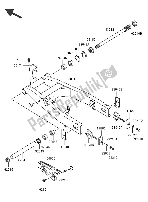 Wszystkie części do Wahacz Kawasaki Z 750S 2005