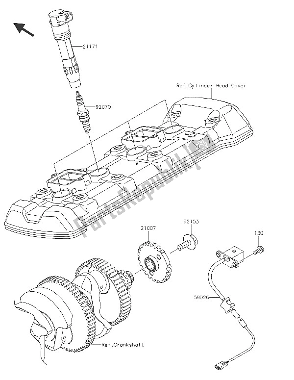 Toutes les pièces pour le Système De Mise à Feu du Kawasaki Z 1000 ABS 2016