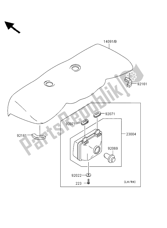 All parts for the Headlight of the Kawasaki KVF 360 4X4 2012