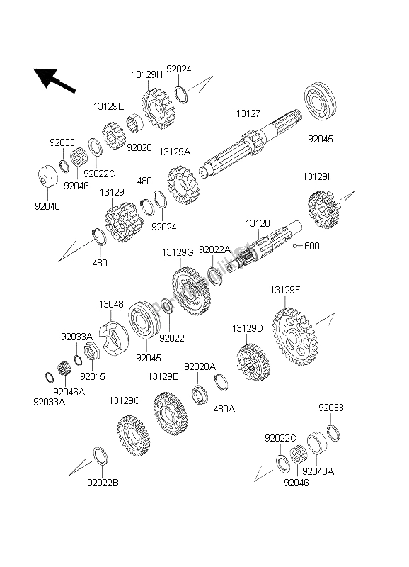Alle onderdelen voor de Overdragen van de Kawasaki 1000 GTR 2003