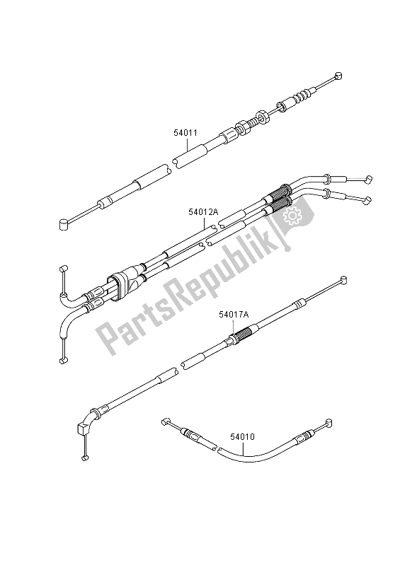 Tutte le parti per il Cavi del Kawasaki Ninja ZX 12R 1200 2003