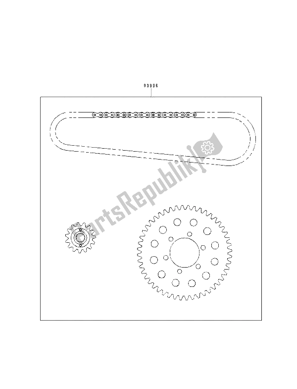 Tutte le parti per il Kit Catena del Kawasaki ZXR 400 1994